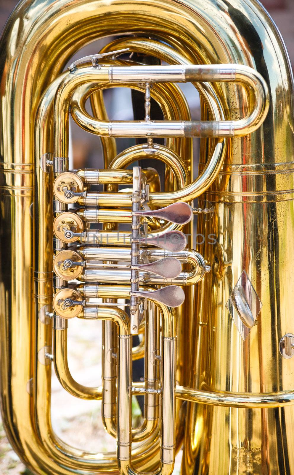 Tuba is a musical instrument made of brass