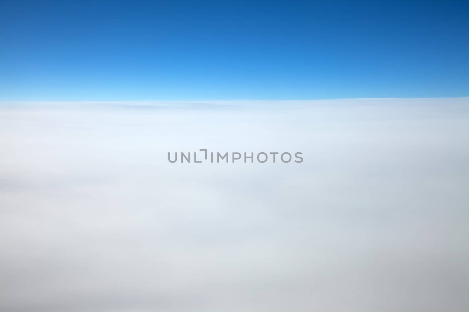 Blue and white smooth background, air and clouds