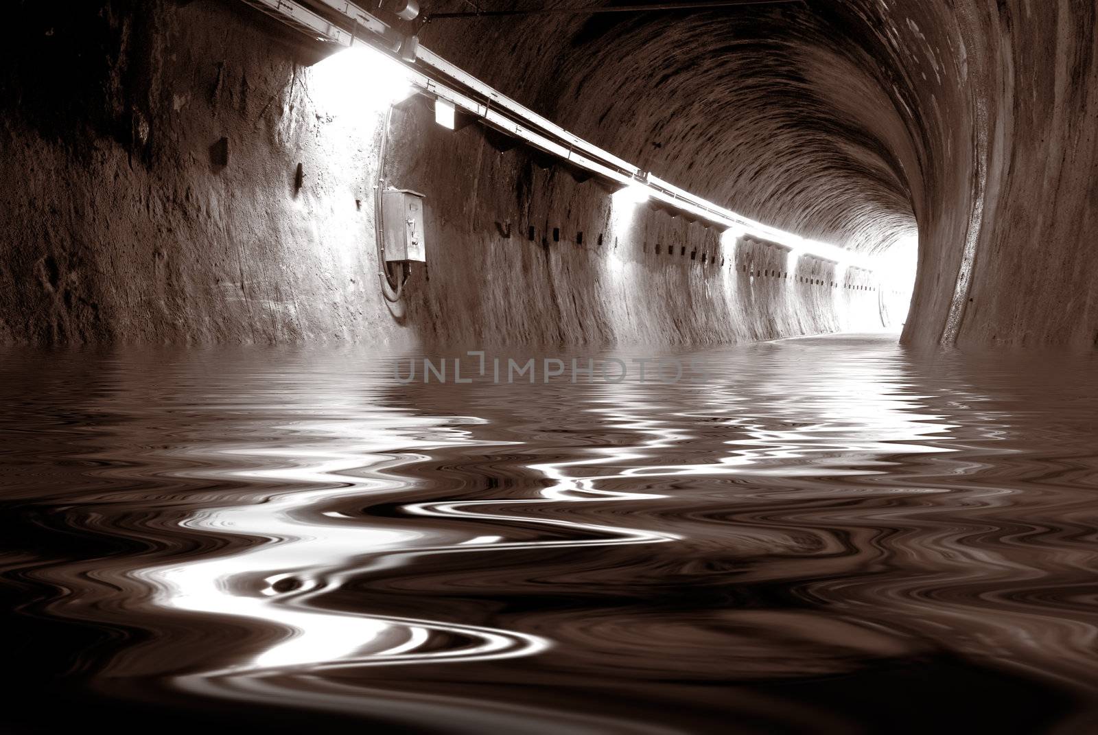 A Sepia Tunnel by elwynn