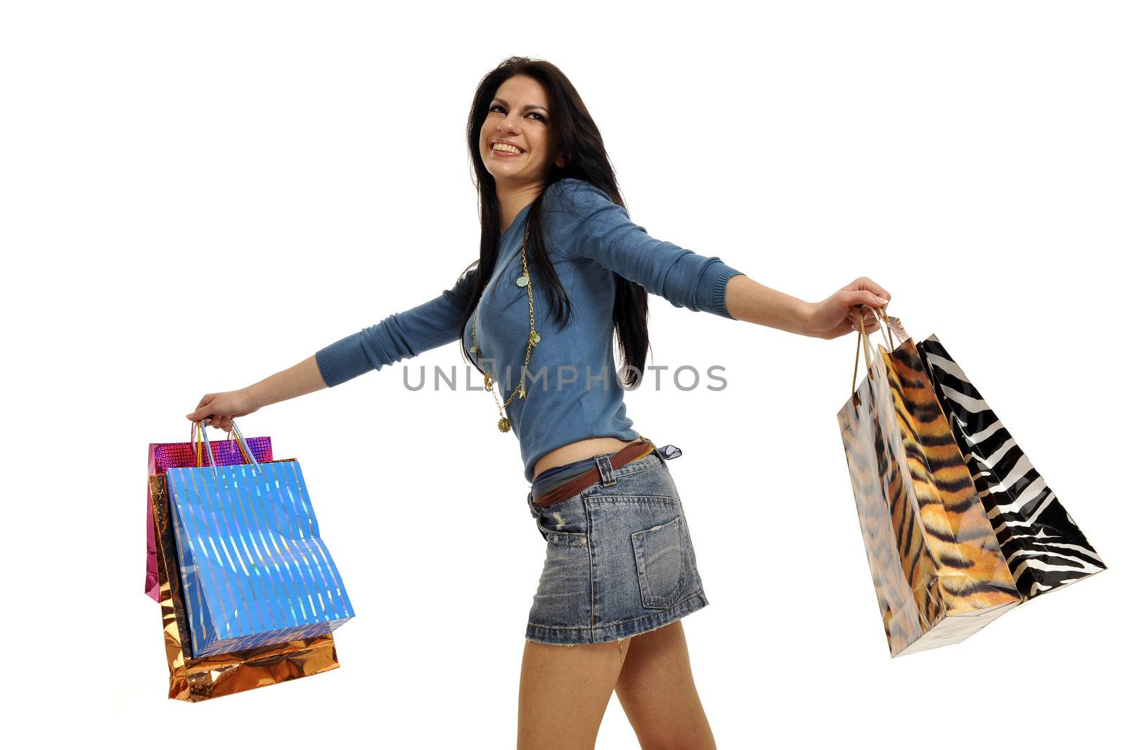 Girl shopping by skylinephoto