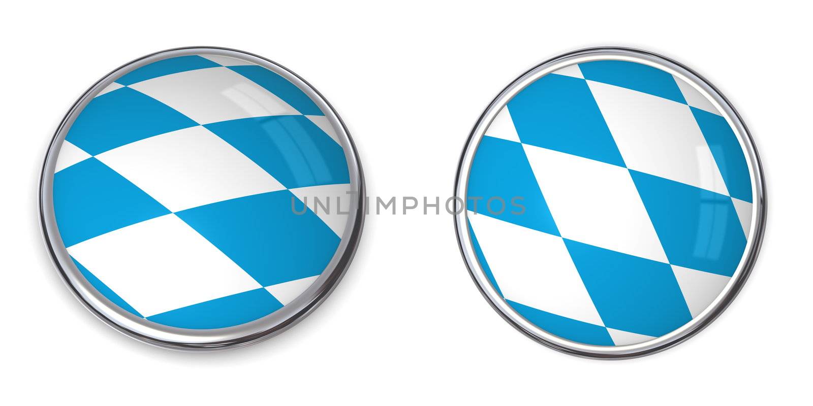 button style banner in 3D of Bavaria/Germany