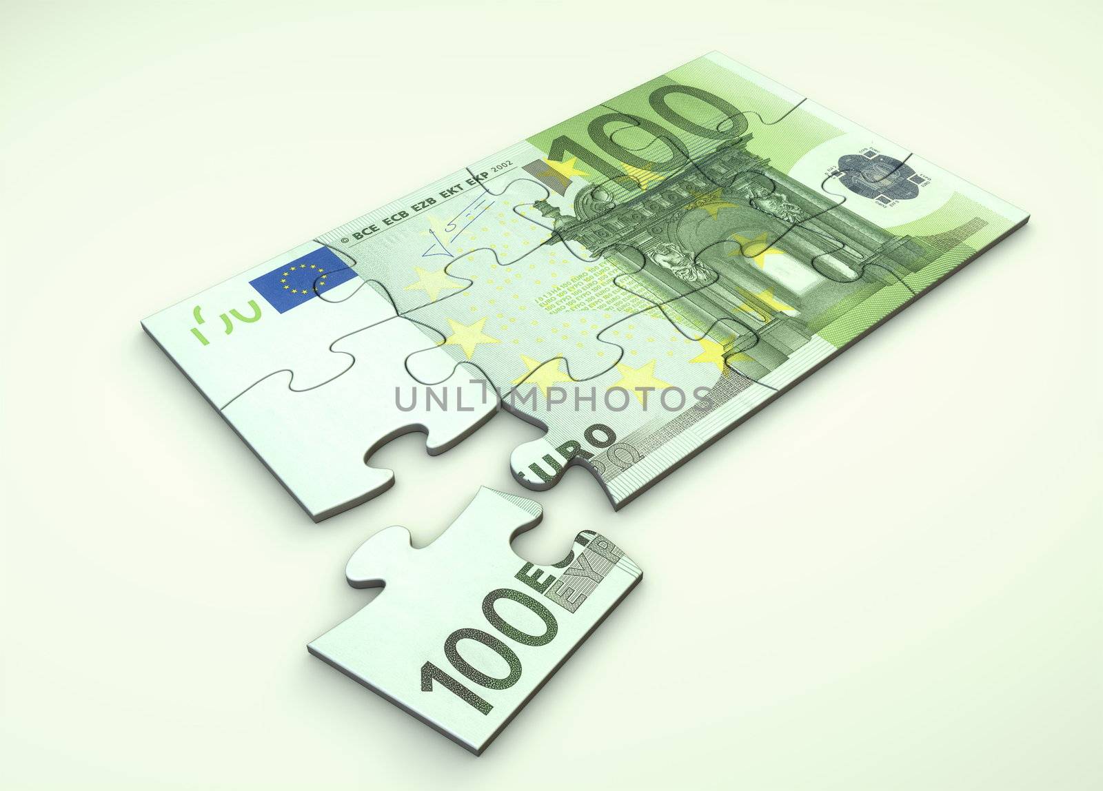 100 Euro Note Puzzle by PixBox