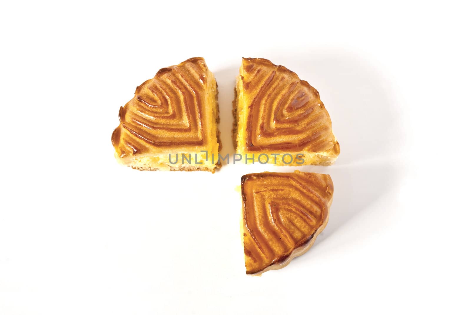 Three-quarters of the moon cake