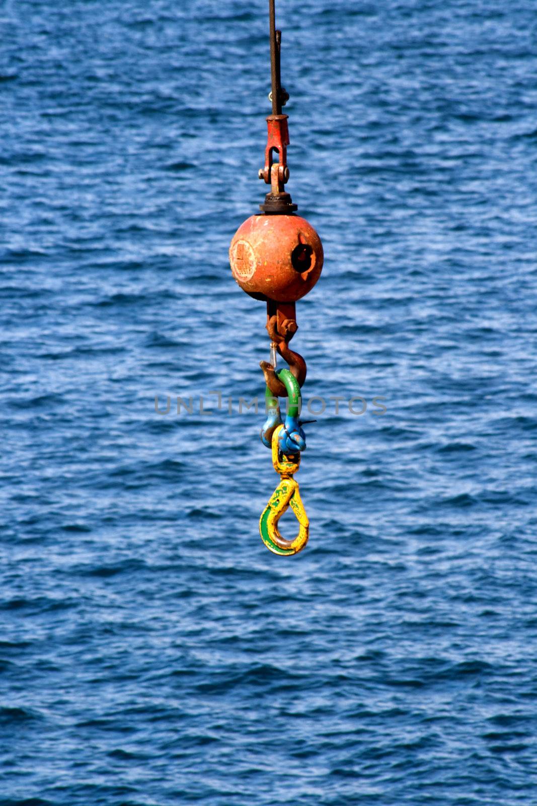 Construction Crane Hook and Wrecking Ball v1 is captured and set against the waters of Puget Sound.  This is a common piece of equipment at the Port of Seattle. 
