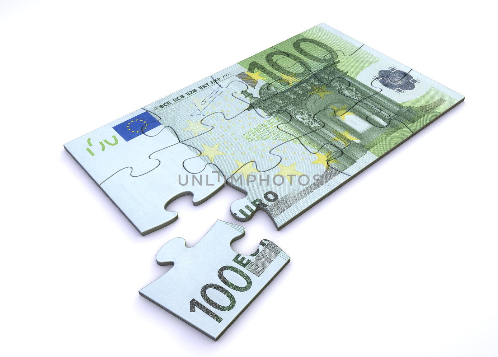 100 Euro Note Puzzle by PixBox