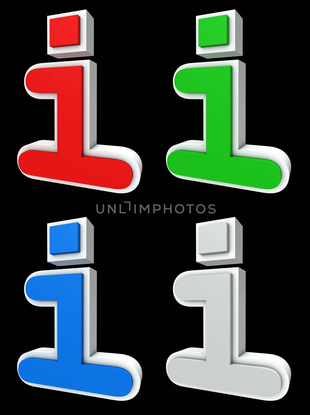 Symbol Information Letter i by PixBox