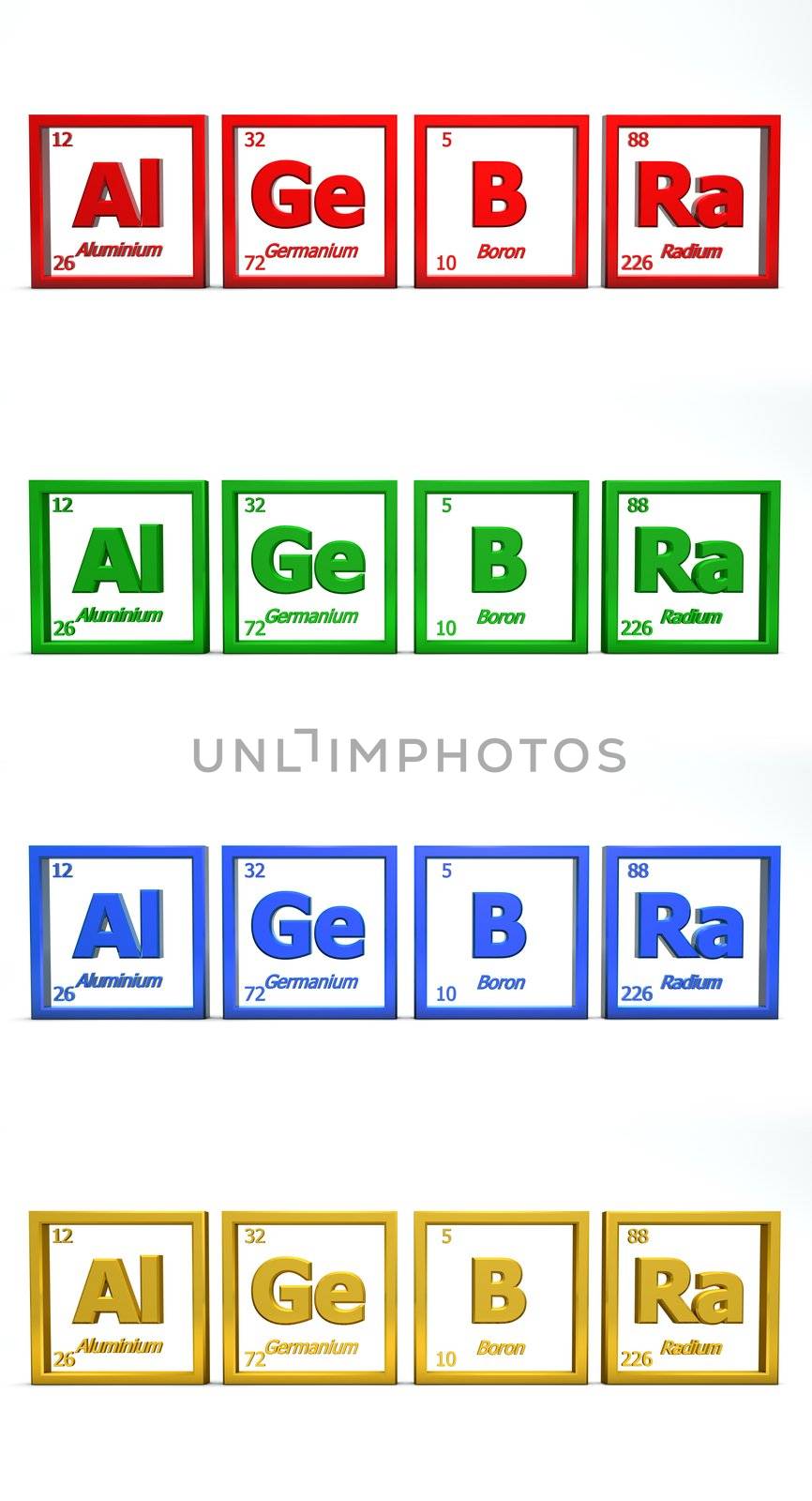 word created of chemical symbols