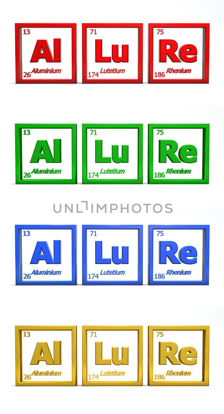 Chemical Symbol Word Allure by PixBox