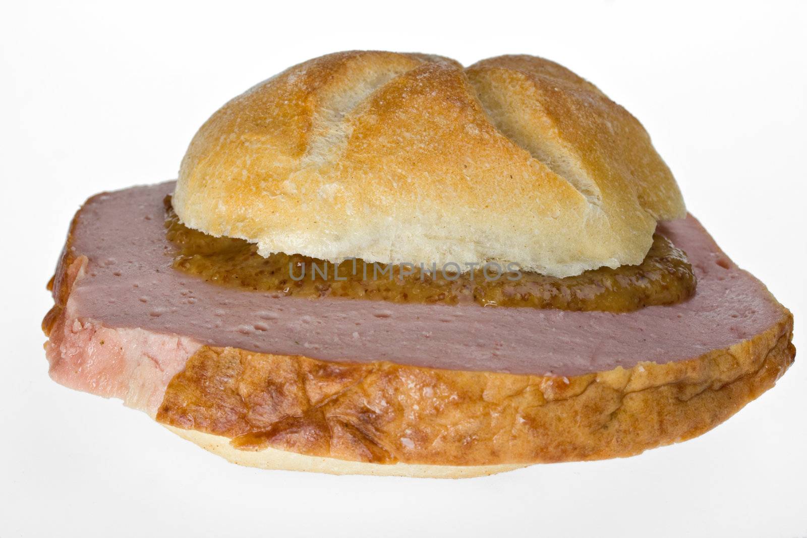 slice of meat loaf in a bun