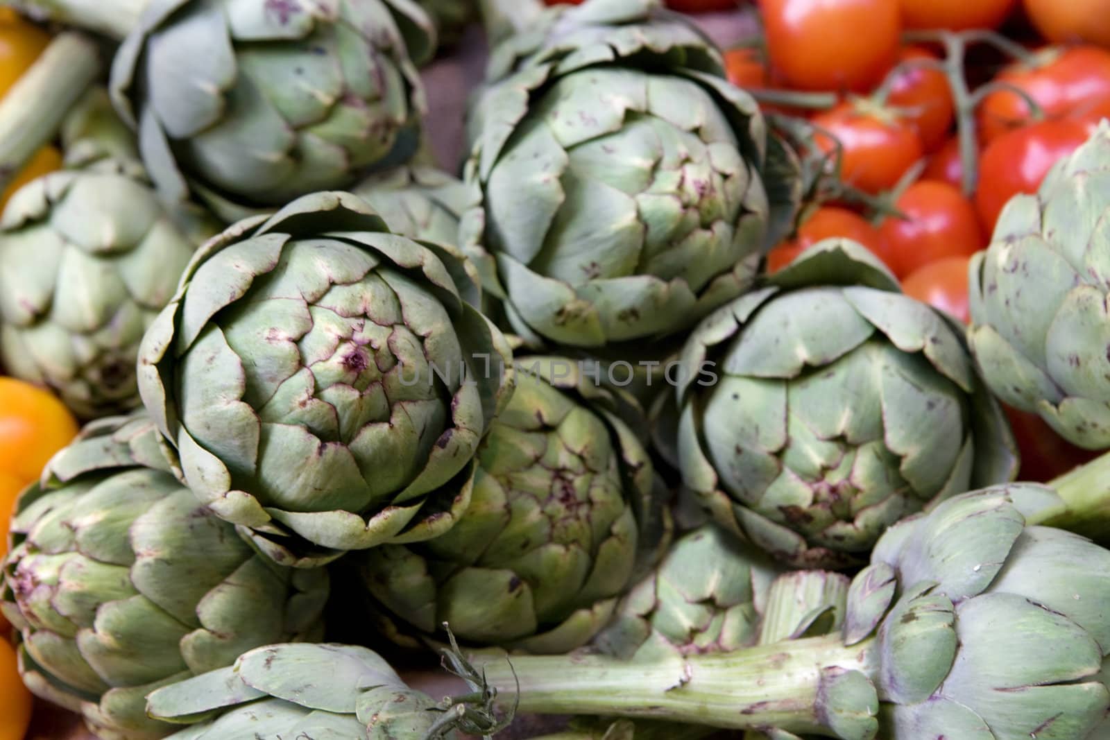 vegetables in grossery shop by elenarostunova