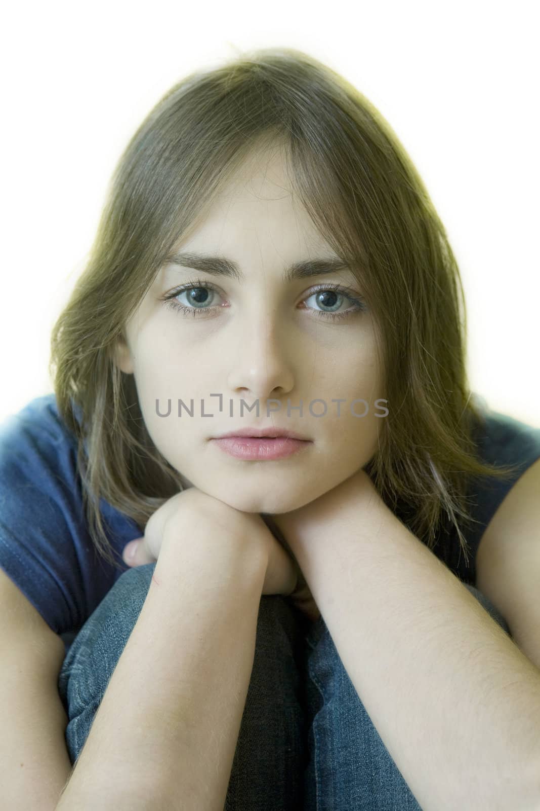 portrait of young smiling girl by elenarostunova