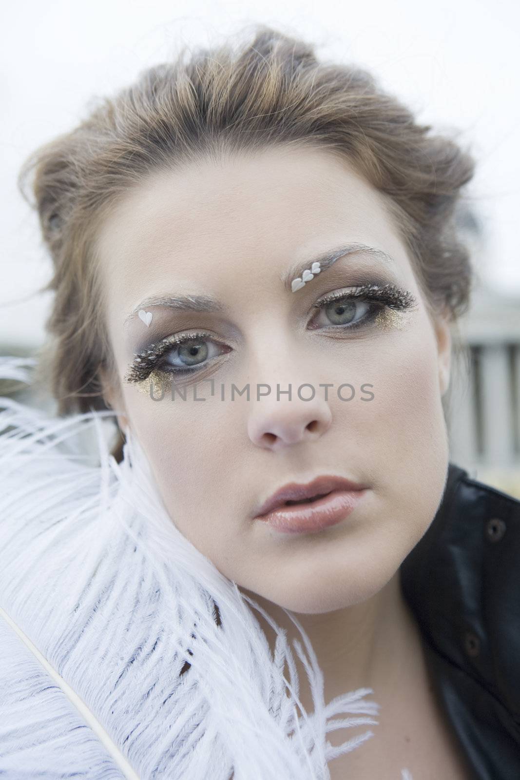 closeup portrait of young girl by elenarostunova