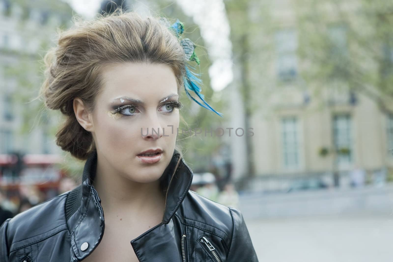 closeup portrait of young girl by elenarostunova