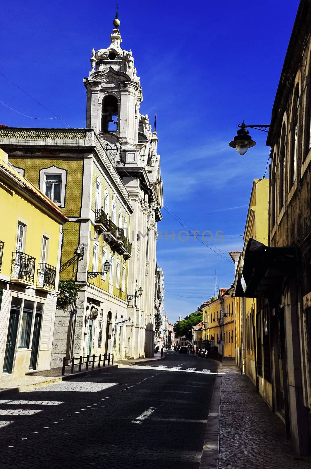 old, portugal, staircases, narrow, street, steps, town