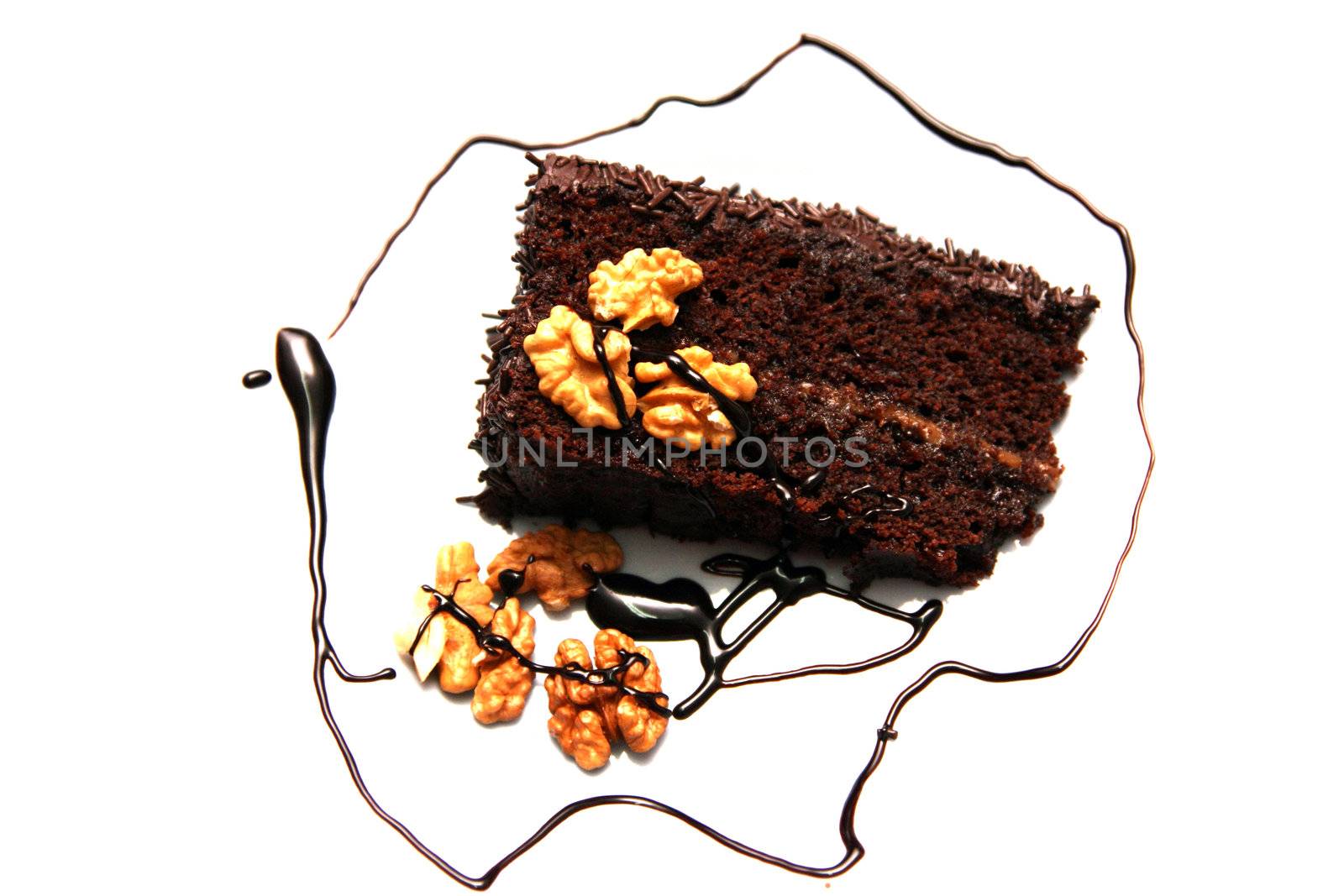 tasty chocolate cake by jpcasais
