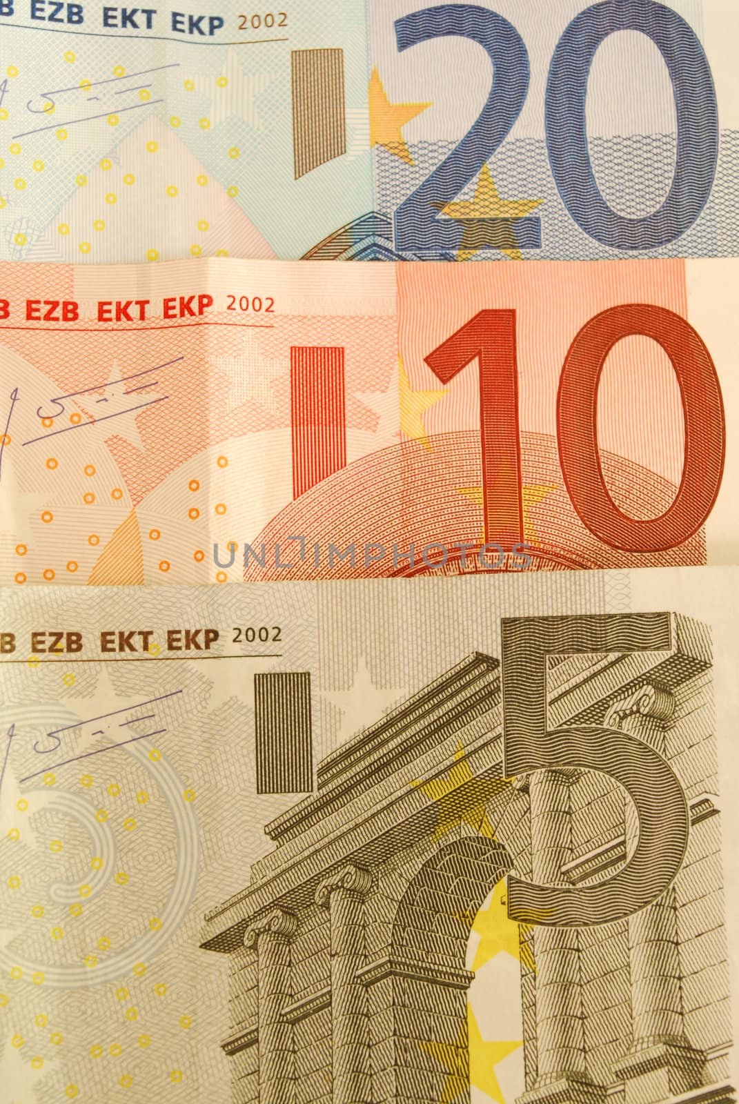 euro bills (european currency)