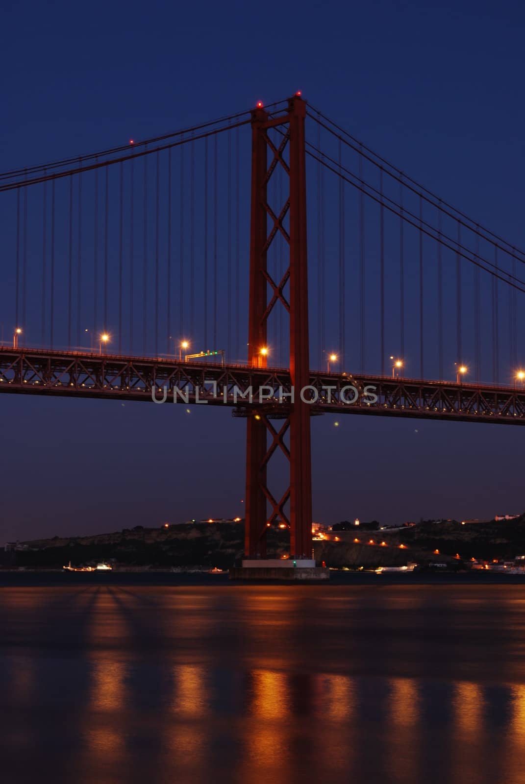 old Salazar bridge in Lisbon, Portugal (night shoot)