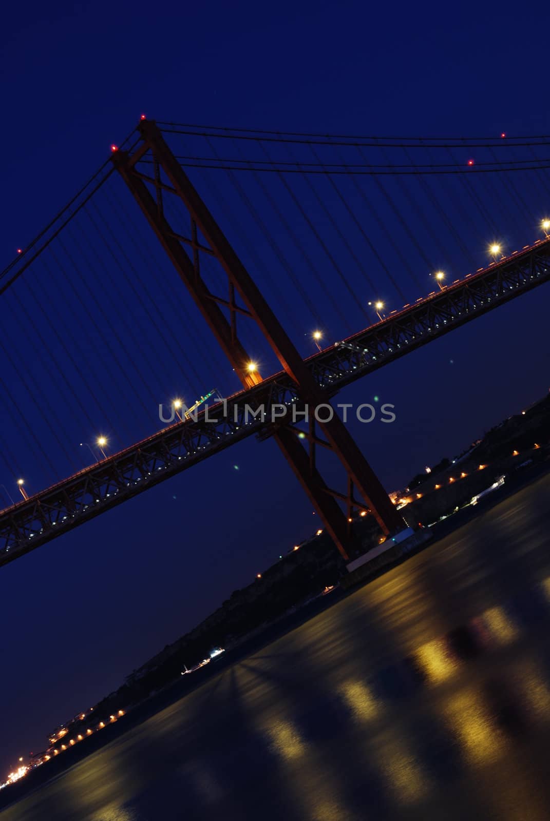old Salazar bridge in Lisbon, Portugal (night shoot)
