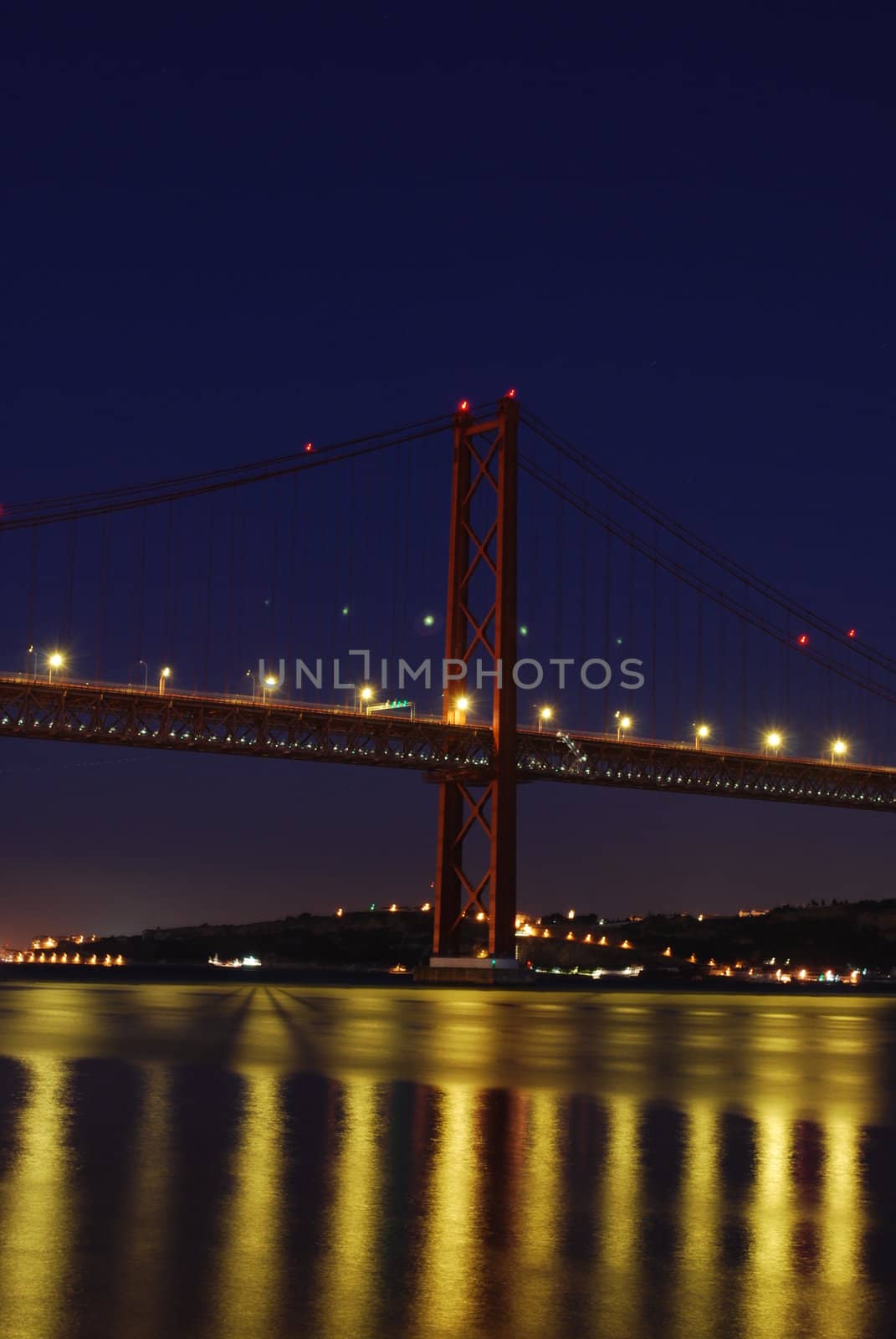 old Salazar bridge in Lisbon, Portugal (night shoot)