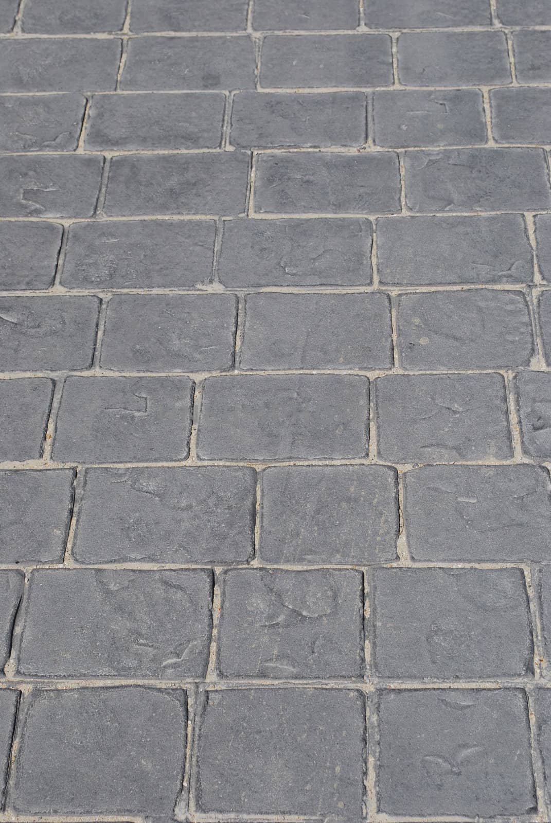 pavement made of rectangular granite stones