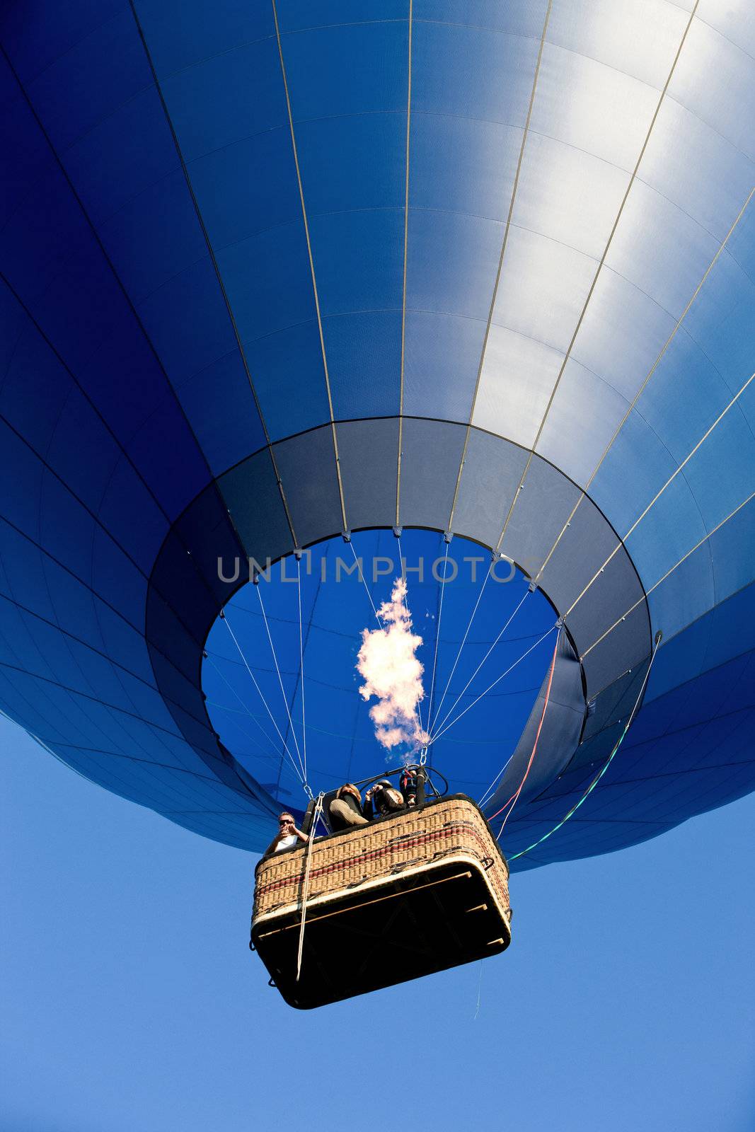 Blue air balloon overhead
