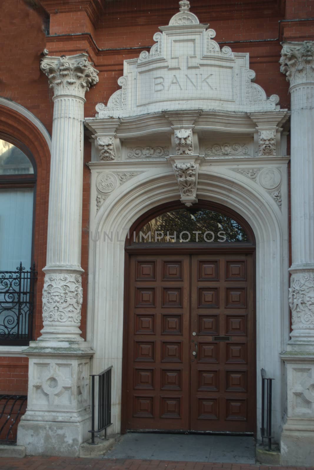 old fashioned Bank door