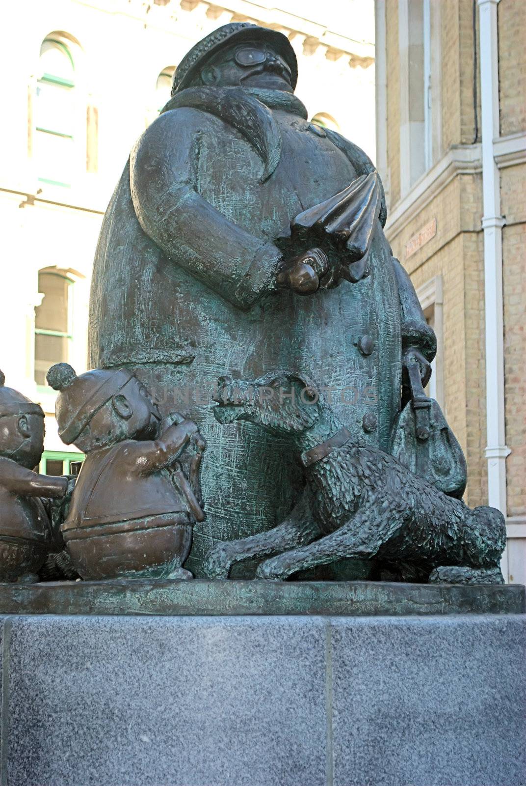 statue of Giles' grandma in ipswich suffolk