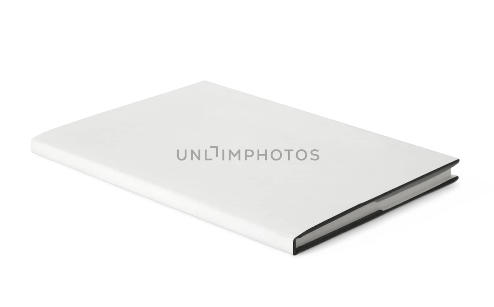 Blank books on white background