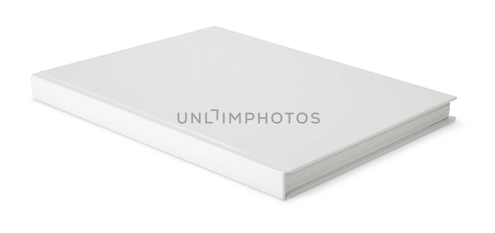 Blank books on white background