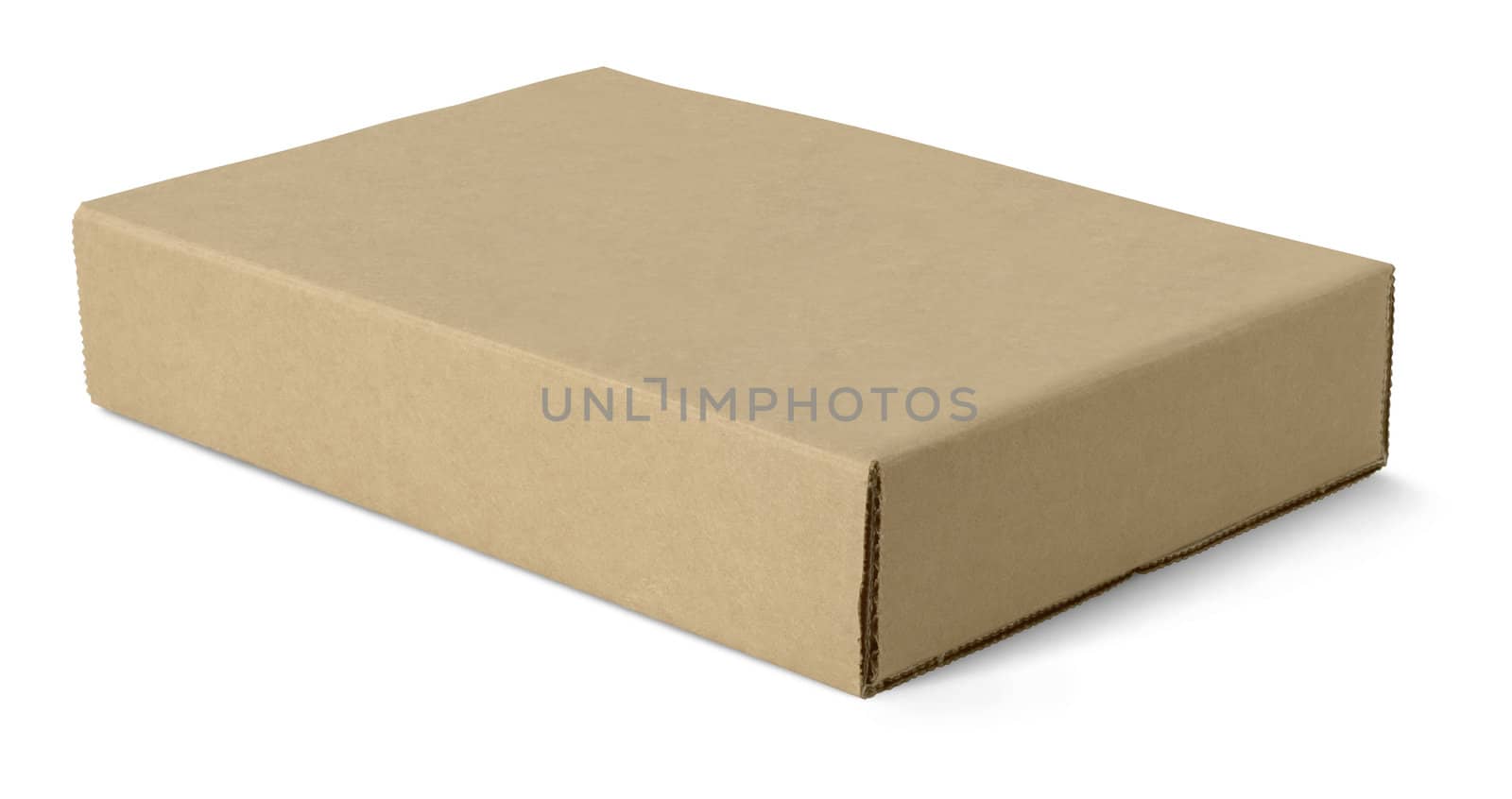 Yellow kraft paper on a white background box