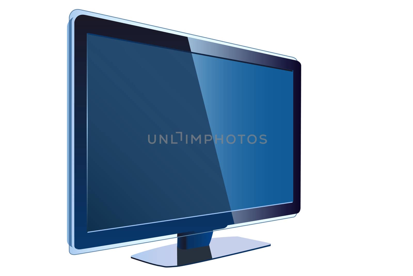 PC LCD monitors in the white background