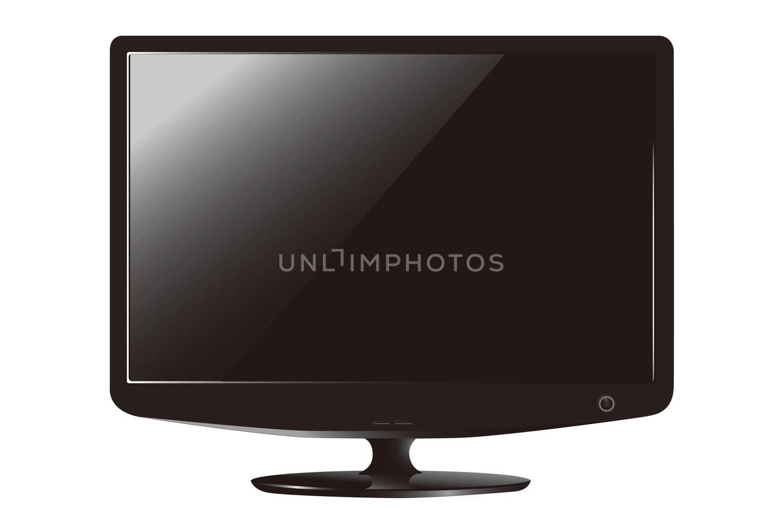 PC LCD monitors in the white background