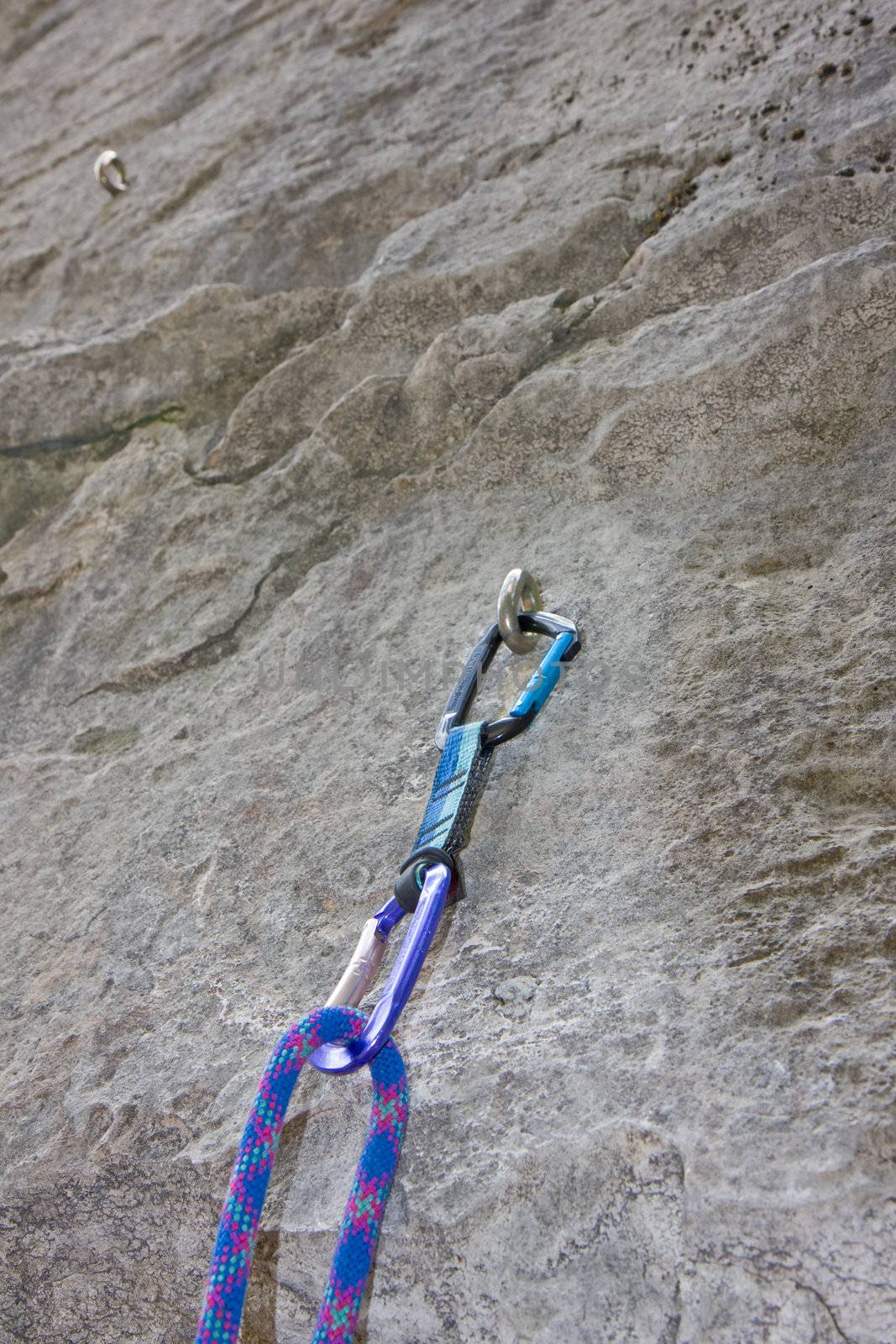 climbing gear at the rock by bernjuer