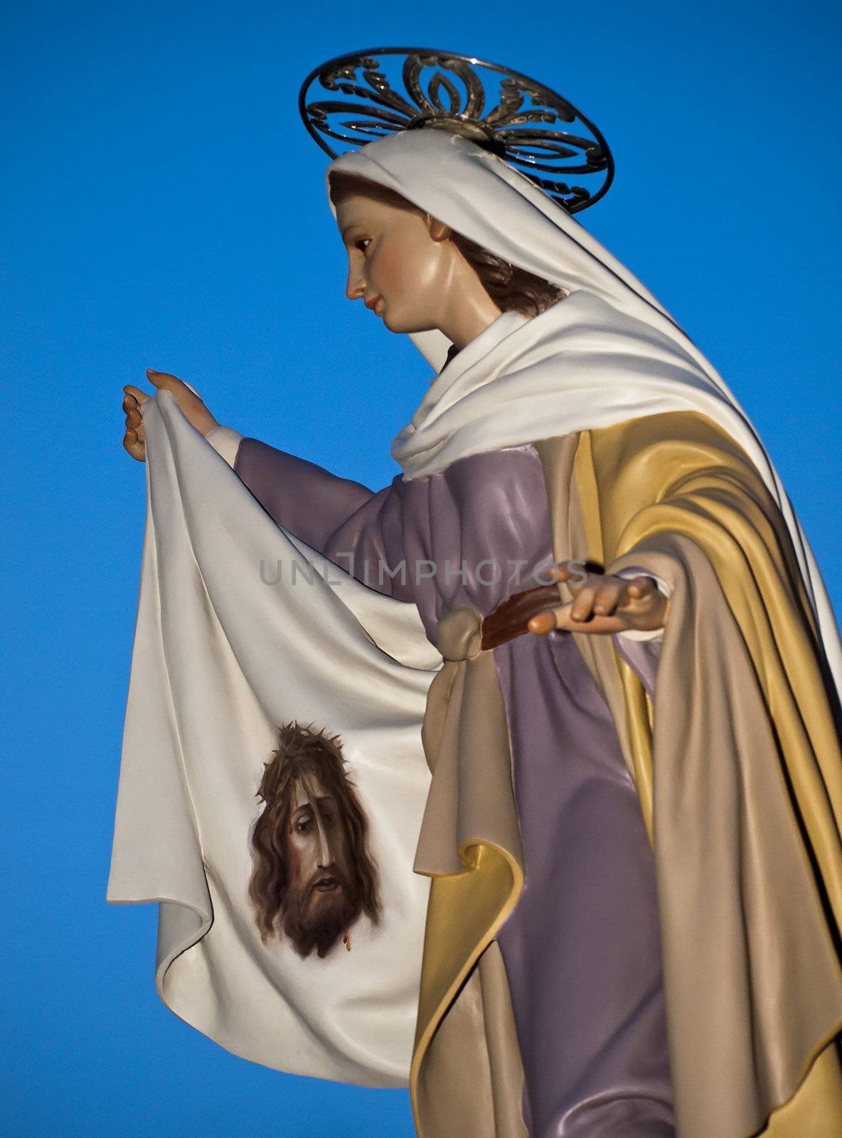 LUQA, MALTA - APR10 - Statue of Veronica during the Good Friday procession in Malta April 10, 2009