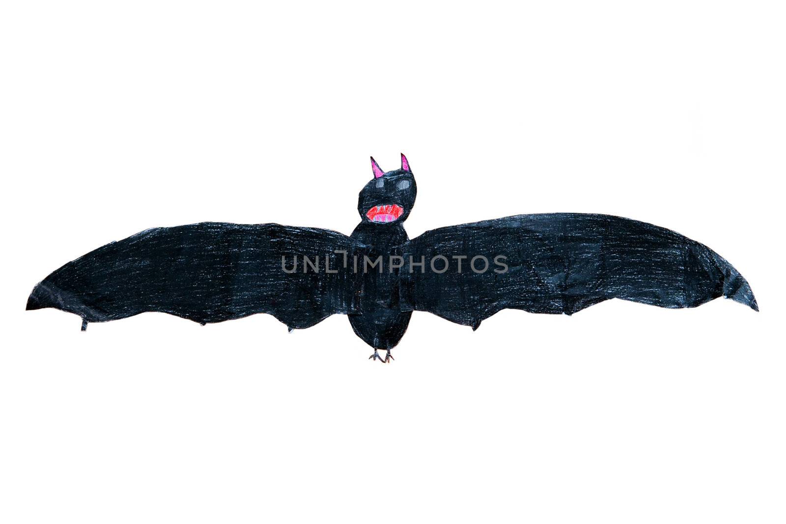 A bat isolated on the white background