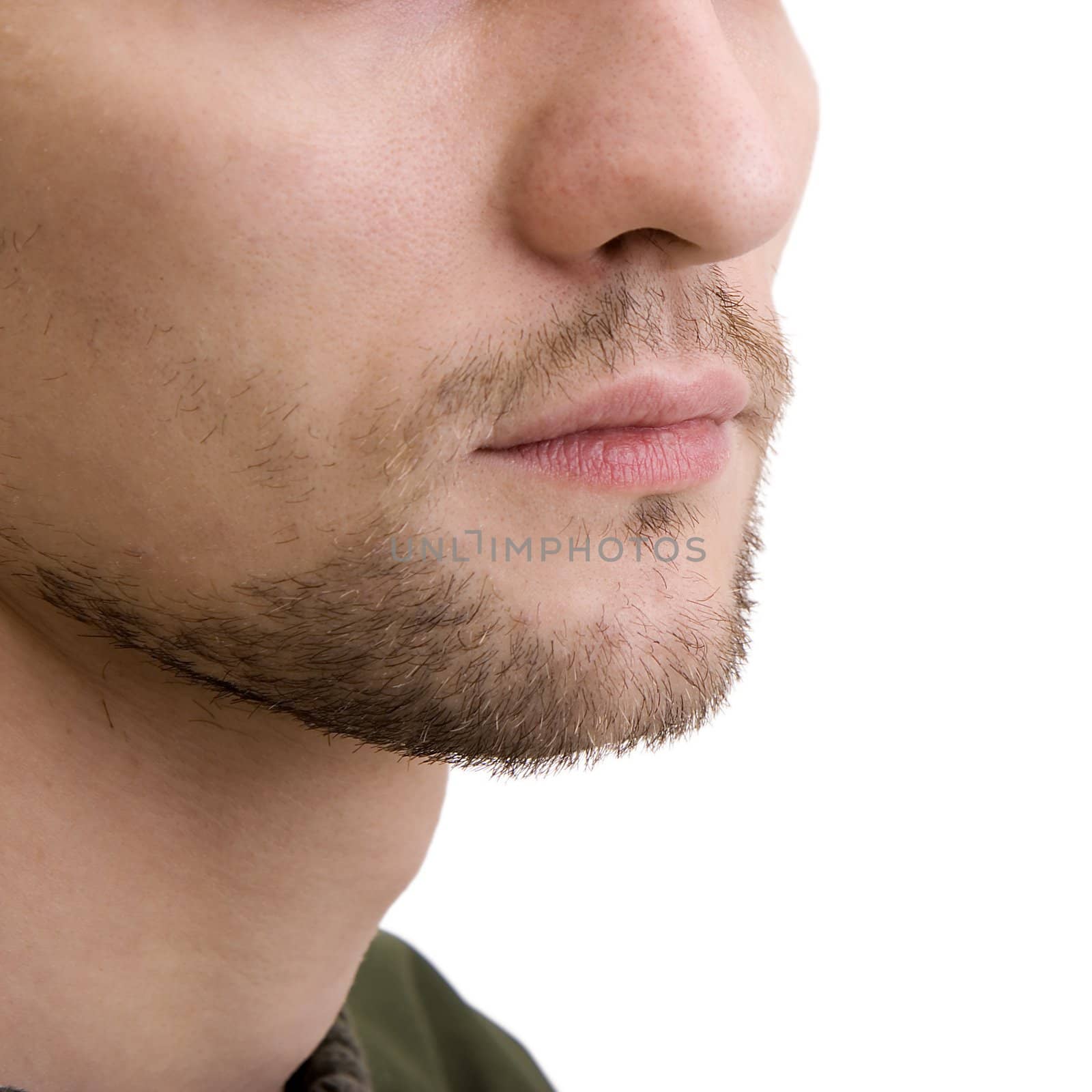 Unshaven bottom part of a man's face