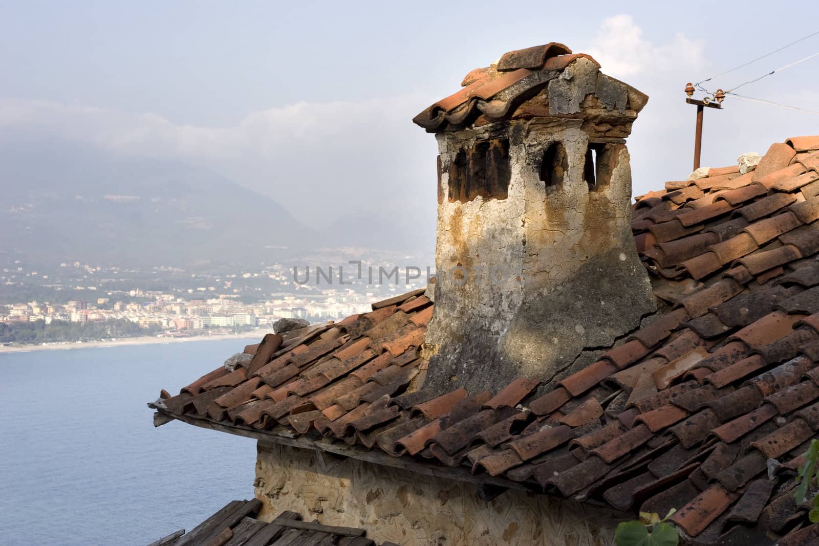 Roof of old house over  Alania. by elenarostunova