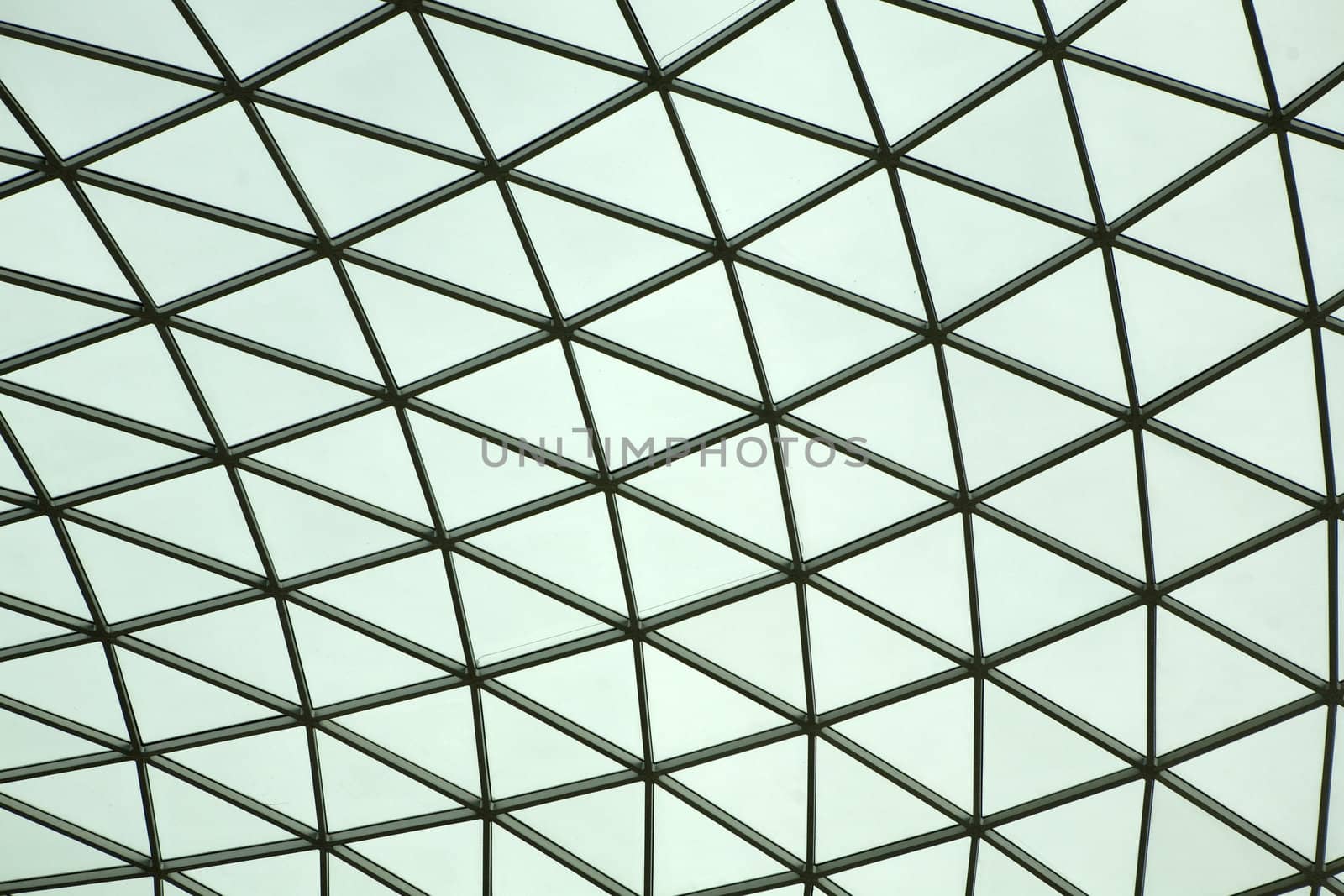 fragment of glass roof in natural museum. London