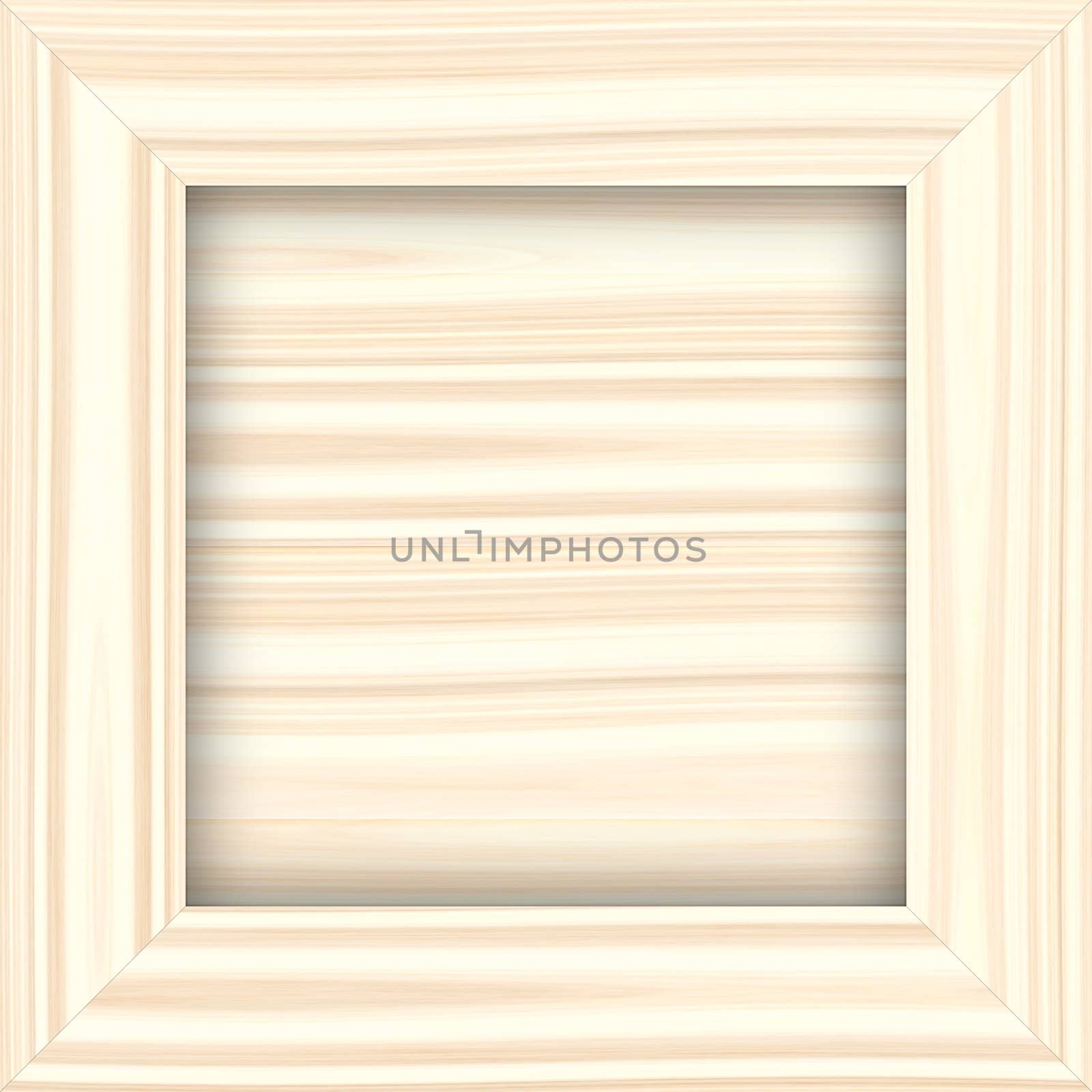 square structured frame in light wood color
