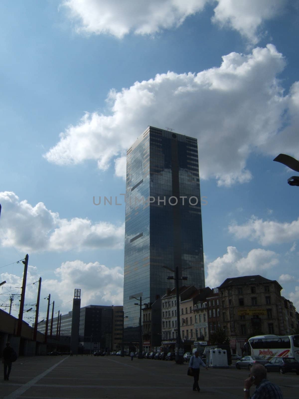 sky into skyscraper bruxelles belgium