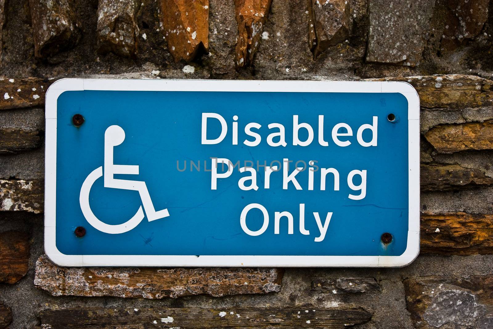 Sign for disable parking, useful for concepts