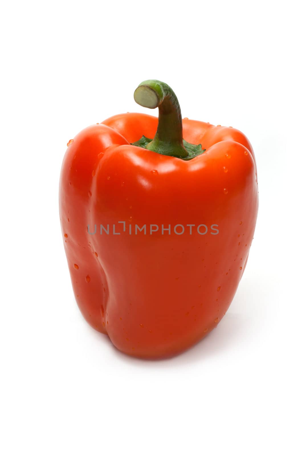 Orange bulgarian pepper insulated on white background