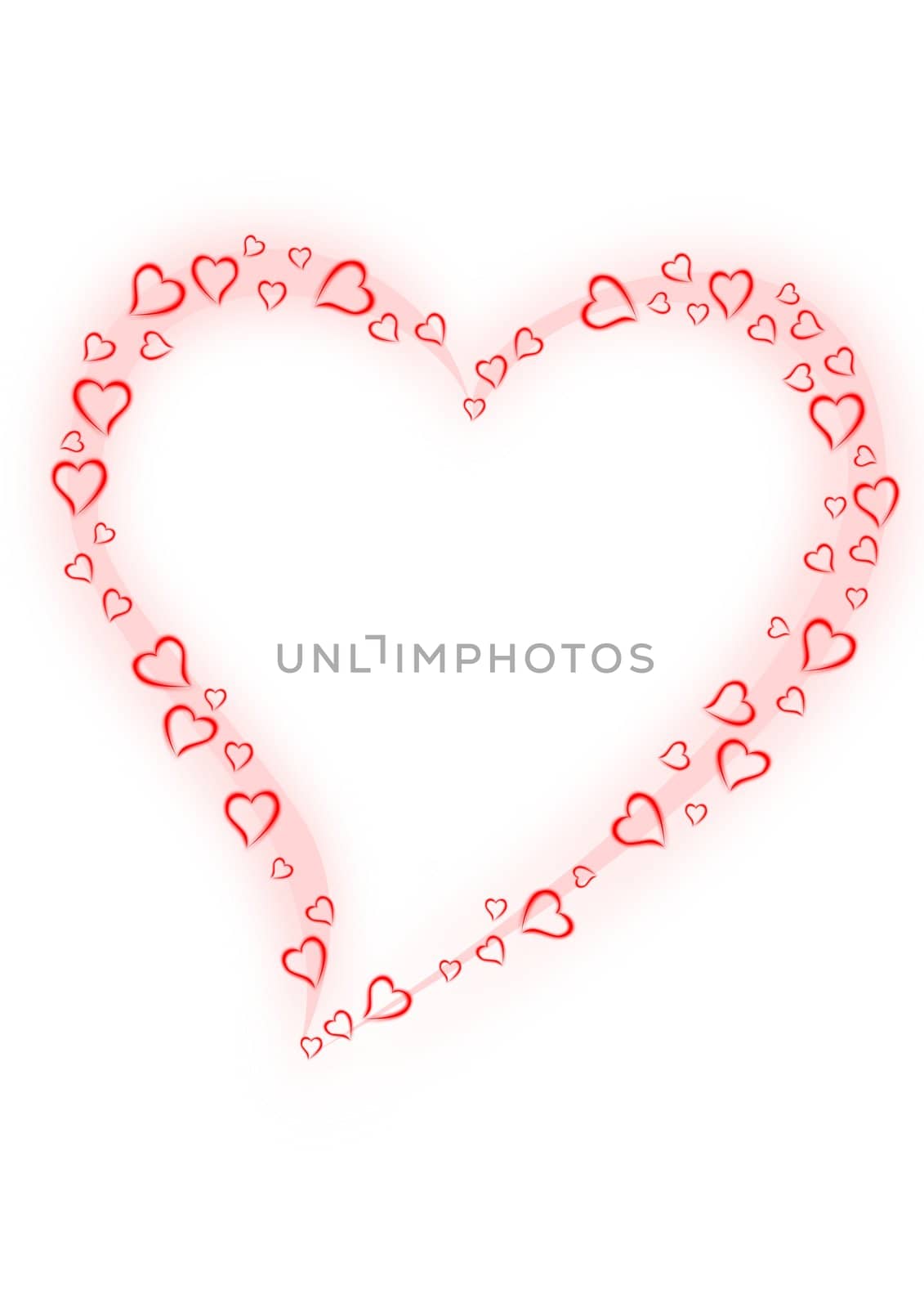 Vector image of a glowing valentine heart.