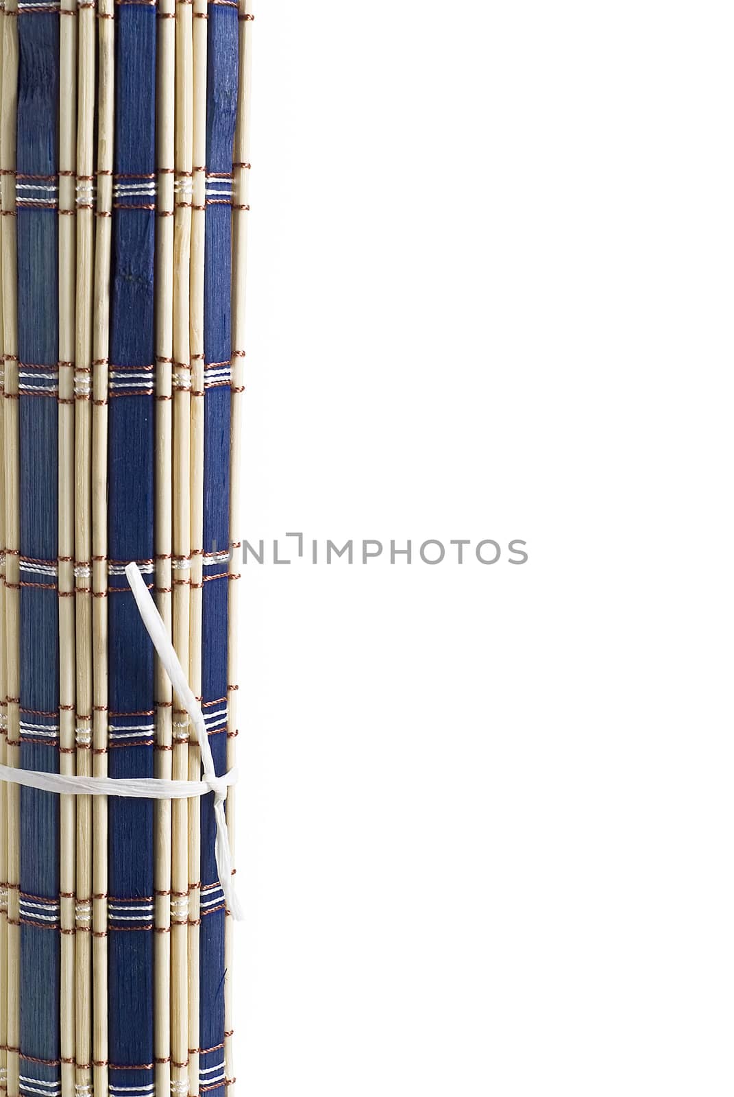 Bamboo mat on a white background.