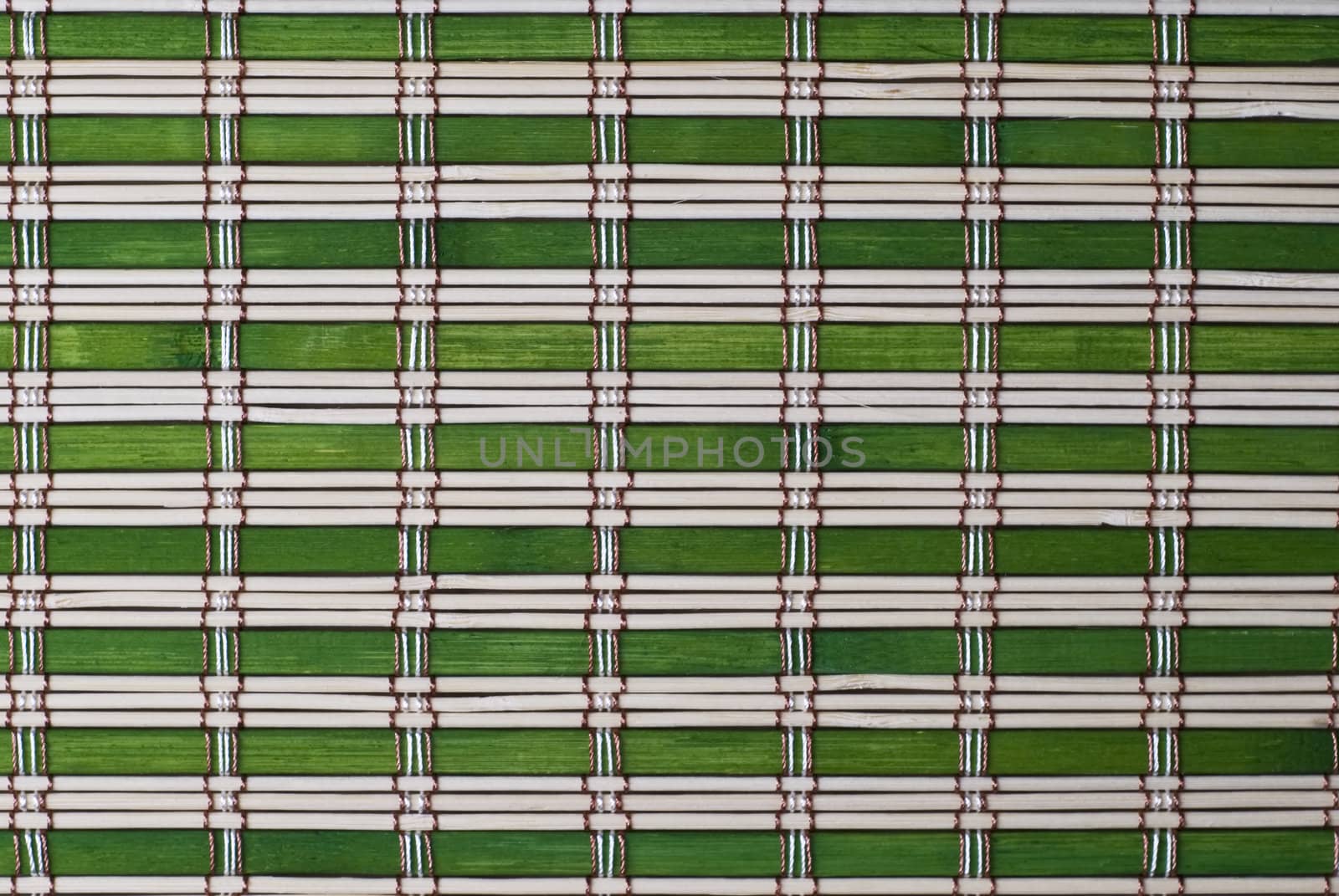 Bamboo mat on a white background.