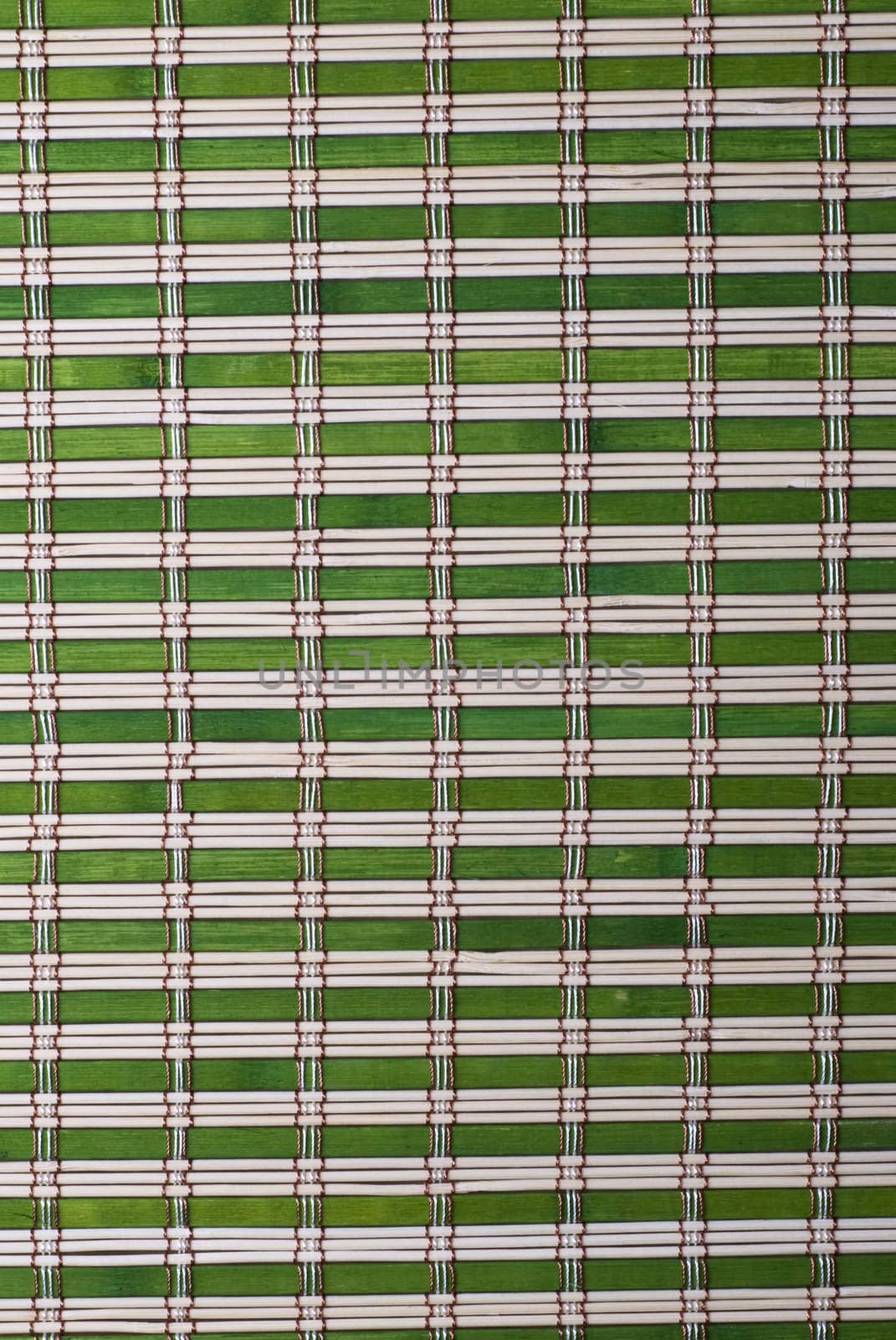 Bamboo mat on a white background.