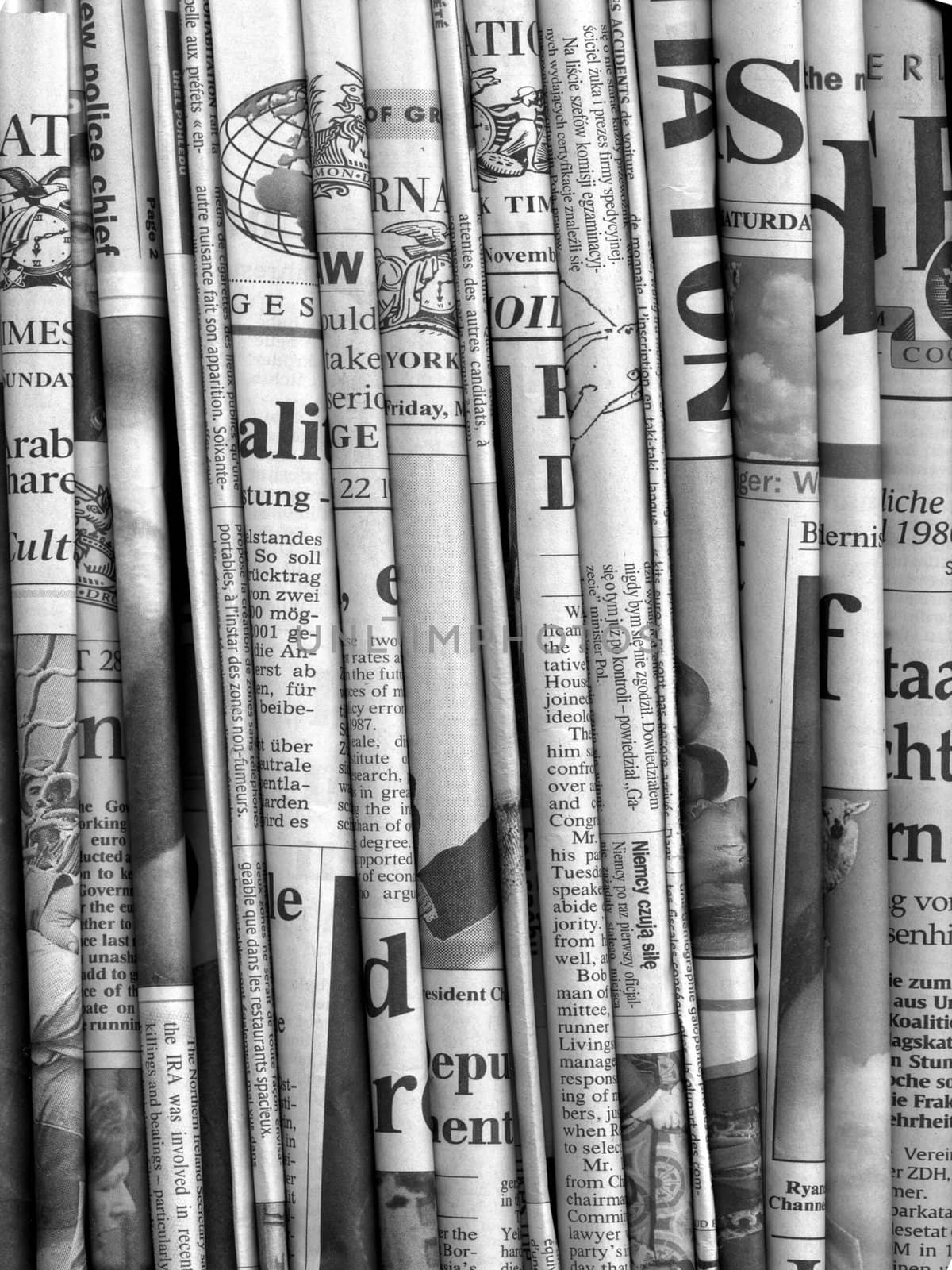 Stack of newspapers