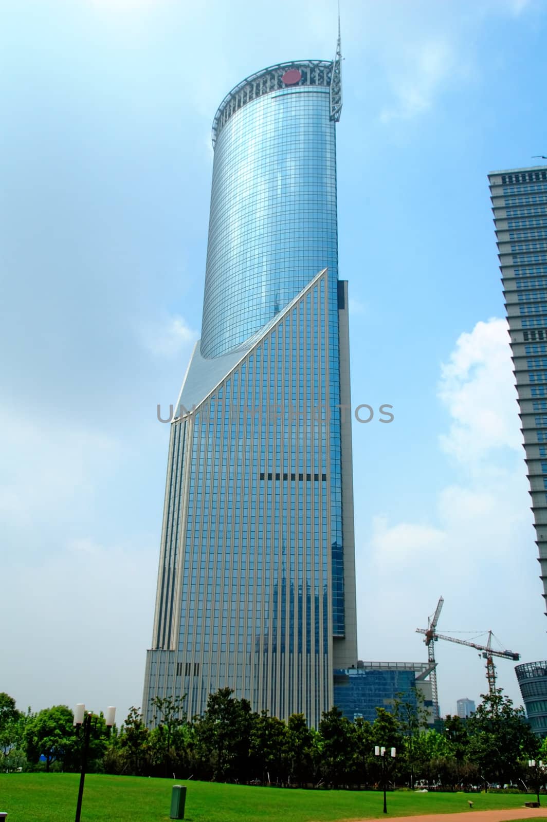 The PuDong commercial urban in Shanghai city with skyscrapers