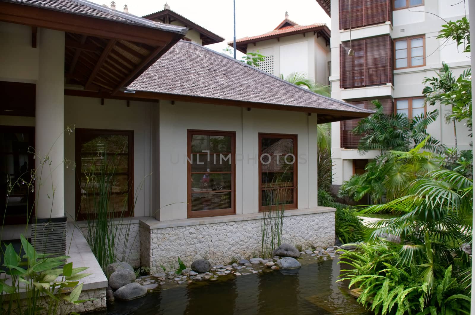 The facade of house (real state) of resort