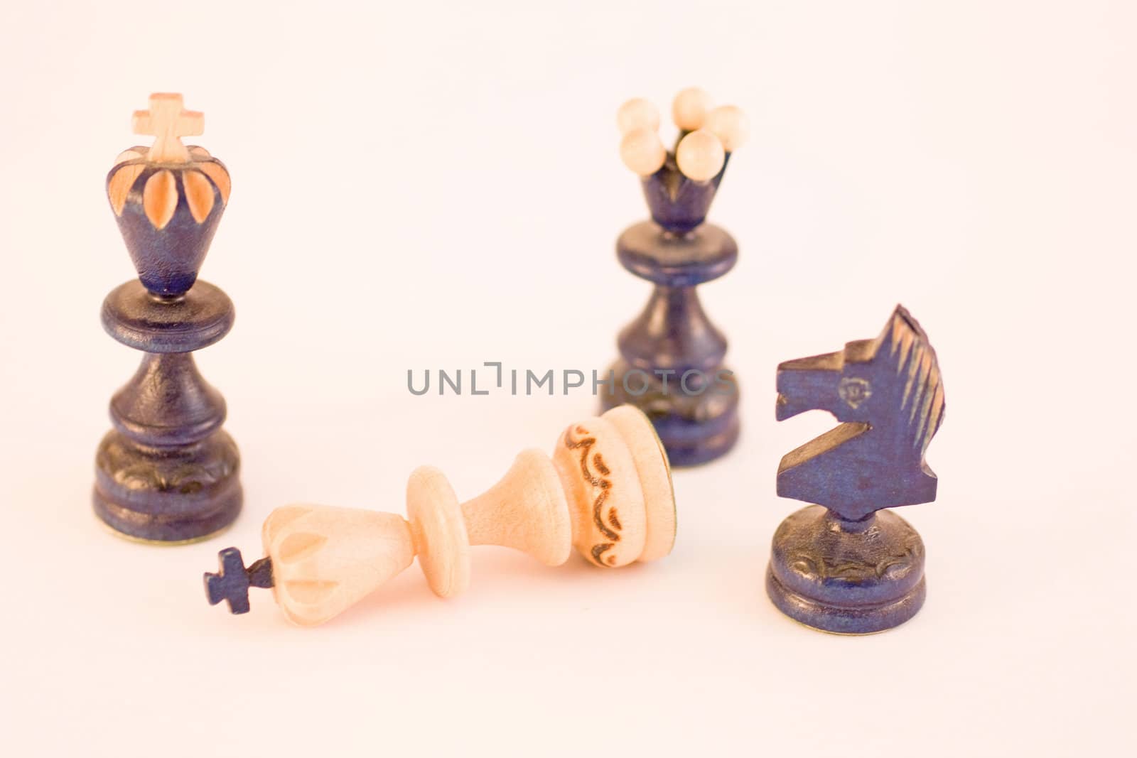 Chess pieces made of wood, good for conceptual